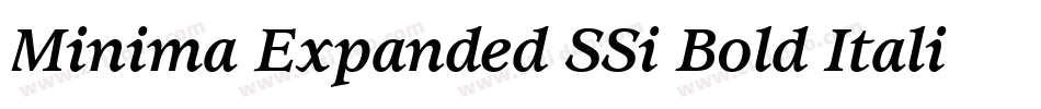 Minima Expanded SSi Bold Italic字体转换